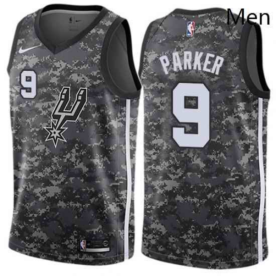 Mens Nike San Antonio Spurs 9 Tony Parker Swingman Camo NBA Jersey City Edition